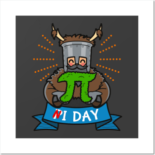 Vintage Retro Funny Knight Holding Pi Symbol Meme Gift For Pi Day Posters and Art